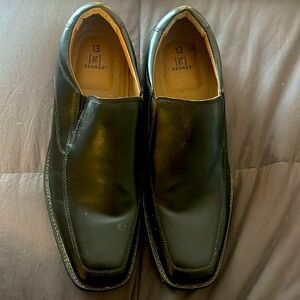 George Casual Dress Slip-On Loafer Black Shoes Men's Sz 13 worn 1x